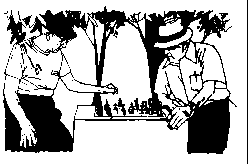 old men playing
chess