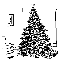 Xmas tree on floor