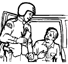 cop lecturing