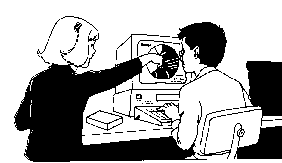 boy and girl on computer